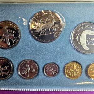 1974 Belize 8 Coin Proof Set w/ Box & CoA #I3596
