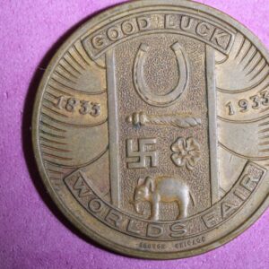 1933 - GOOD LUCK Coin A CENTURY OF PROGRESS MEDAL #K43121